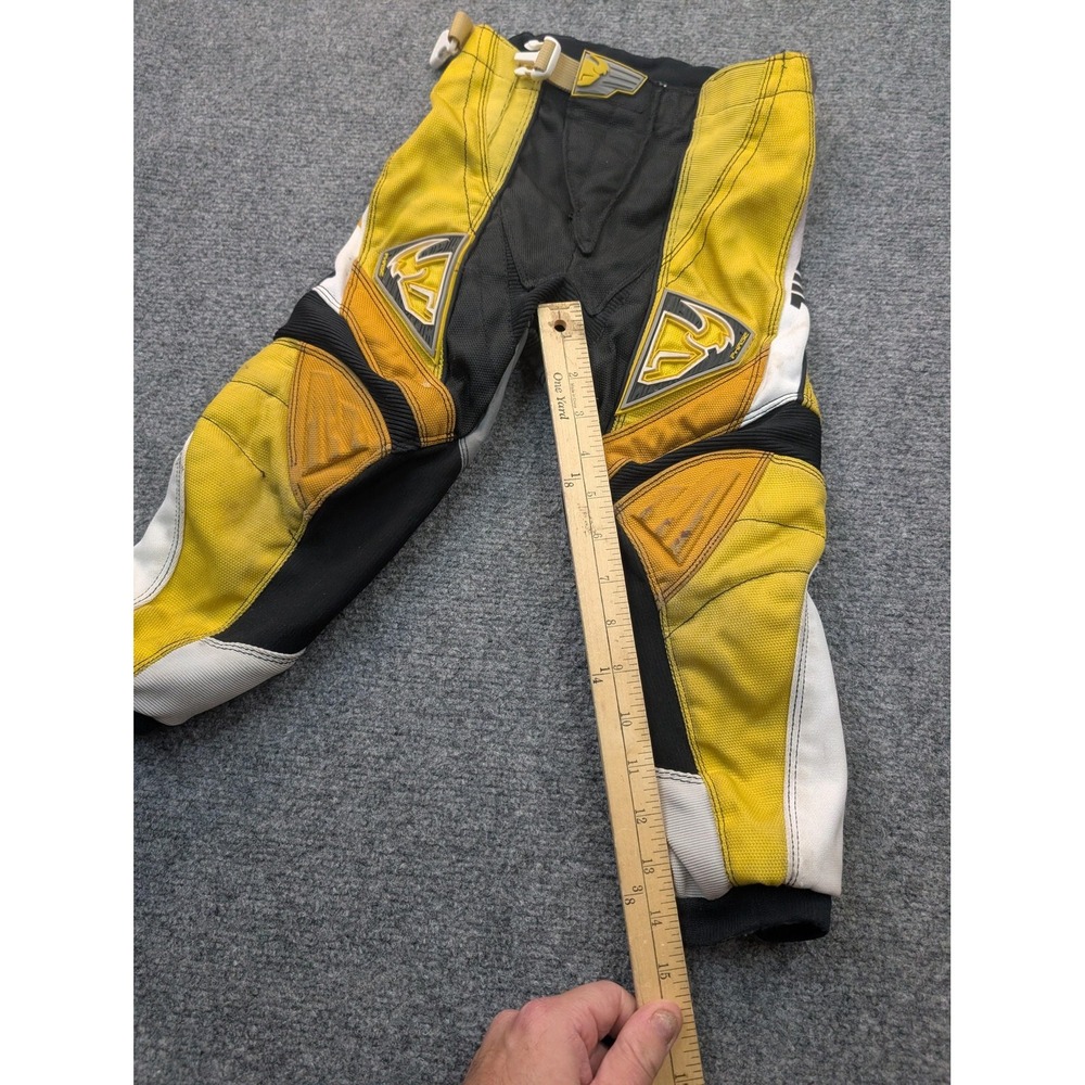 Thor MX Phase Youth 8 Motocross Pants Yellow Black‎ White Padded Off Road Racing - Picture 7 of 10